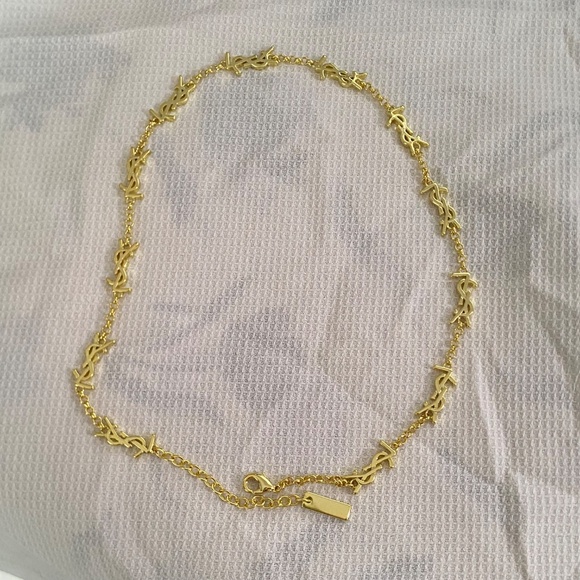 YS Gold Plated Multi Logo Necklace - Picture 2 of 12